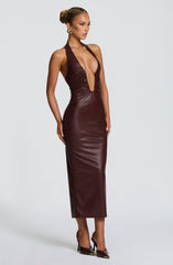 Ainsley Midi Dress - Burgundy Dress Babyboo Fashion Premium Exclusive Design