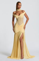 Alaia Maxi Dress - Lemon Dress Babyboo Fashion Premium Exclusive Design