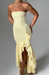 Angelina Maxi Dress - Lemon Dress Babyboo Fashion Premium Exclusive Design