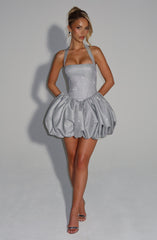 Araminta Mini Dress - Silver Dress Babyboo Fashion Premium Exclusive Design