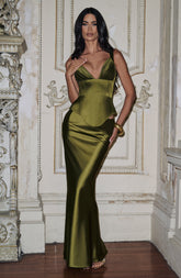 Atlanta Maxi Skirt - Deep Olive Skirt XS Babyboo Fashion Premium Exclusive Design