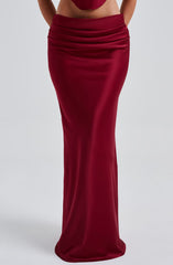 Bernadette Maxi Skirt - Burgundy Skirt Babyboo Fashion Premium Exclusive Design