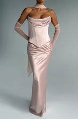 Bernadette Maxi Skirt - Soft Peach Skirt Babyboo Fashion Premium Exclusive Design