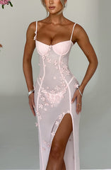 Dalary Maxi Dress - Blush Dress Babyboo Fashion Premium Exclusive Design