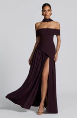 Delilah Maxi Dress - Plum Dress Babyboo Fashion Premium Exclusive Design