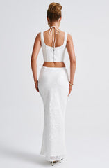 Elizabeth Maxi Skirt - Ivory Skirt Babyboo Fashion Premium Exclusive Design