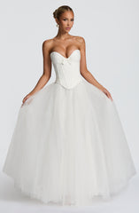 Ethel Maxi Skirt - Ivory Skirt Babyboo Fashion Premium Exclusive Design