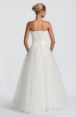 Ethel Maxi Skirt - Ivory Skirt Babyboo Fashion Premium Exclusive Design