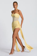 Fiorella Mini Dress - Lemon Dress Babyboo Fashion Premium Exclusive Design