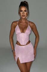 Glacia Mini Skirt - Pink Sparkle Skirt Babyboo Fashion Premium Exclusive Design