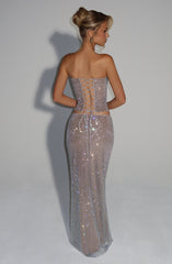 Hali Maxi Skirt - Silver Skirt Babyboo Fashion Premium Exclusive Design