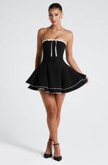 Juno Mini Dress - Black/White Dress Babyboo Fashion Premium Exclusive Design