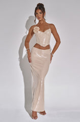 Larisa Maxi Skirt - Nude Skirt Babyboo Fashion Premium Exclusive Design