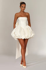 Lotus Mini Dress - Ivory Dress Babyboo Fashion Premium Exclusive Design