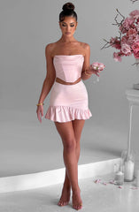 Maura Mini Skirt - Blush Skirt Babyboo Fashion Premium Exclusive Design
