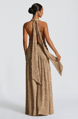 Minerva Maxi Dress - Beige Dress Babyboo Fashion Premium Exclusive Design