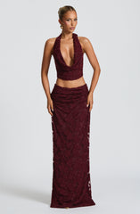 Myra Maxi Skirt - Cherry Lacquer Skirt Babyboo Fashion Premium Exclusive Design