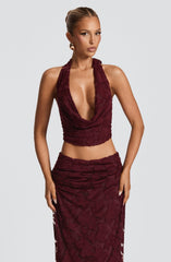 Myra Top - Cherry Lacquer Top Babyboo Fashion Premium Exclusive Design