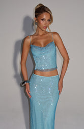 Nora Top - Aqua Tops Babyboo Fashion Premium Exclusive Design