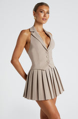 Philippa Top - Taupe Tops Babyboo Fashion Premium Exclusive Design