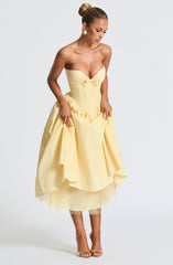Prim Midi Dress - Lemon Dress Babyboo Fashion Premium Exclusive Design
