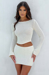 Sabrina Mini Skirt - White Skirt Babyboo Fashion Premium Exclusive Design