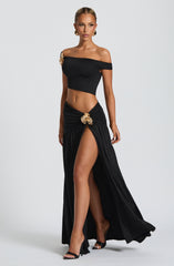 Saira Maxi Skirt - Black Skirt Babyboo Fashion Premium Exclusive Design