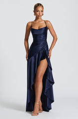 Samira Maxi Dress - Navy Dress Babyboo Fashion Premium Exclusive Design