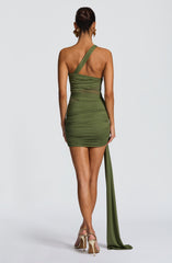 Shazia Mini Dress - Khaki Dress Babyboo Fashion Premium Exclusive Design