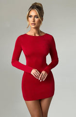 Una Mini Dress - Red Dress Babyboo Fashion Premium Exclusive Design