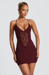 Xanthe Mini Dress - Cherry Lacquer Dress Babyboo Fashion Premium Exclusive Design