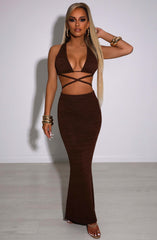 Alexa Maxi Skirt - Chocolate Skirts Babyboo Fashion Premium Exclusive Design