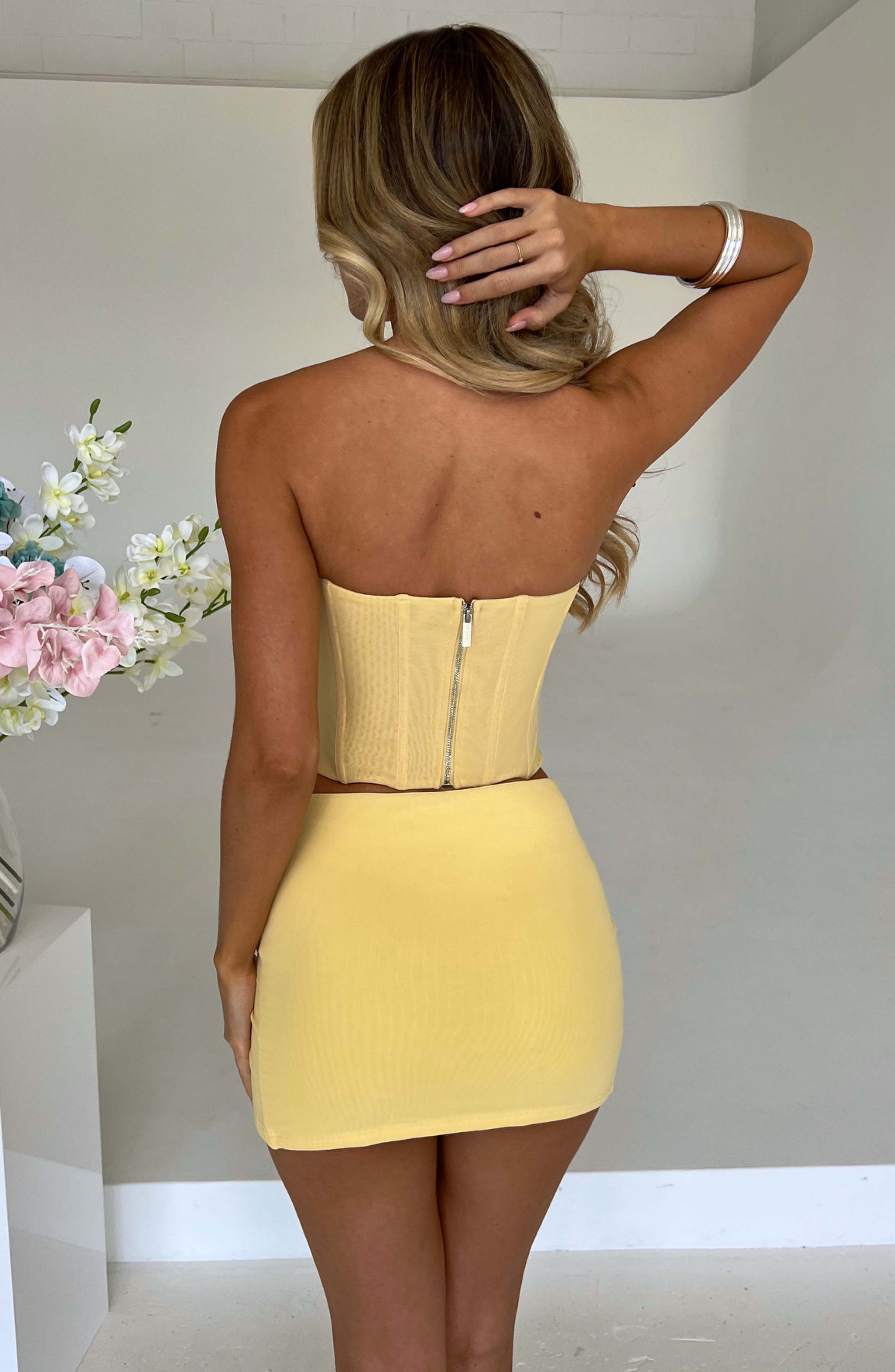 Alina Mini Skirt - Lemon Skirt Babyboo Fashion Premium Exclusive Design