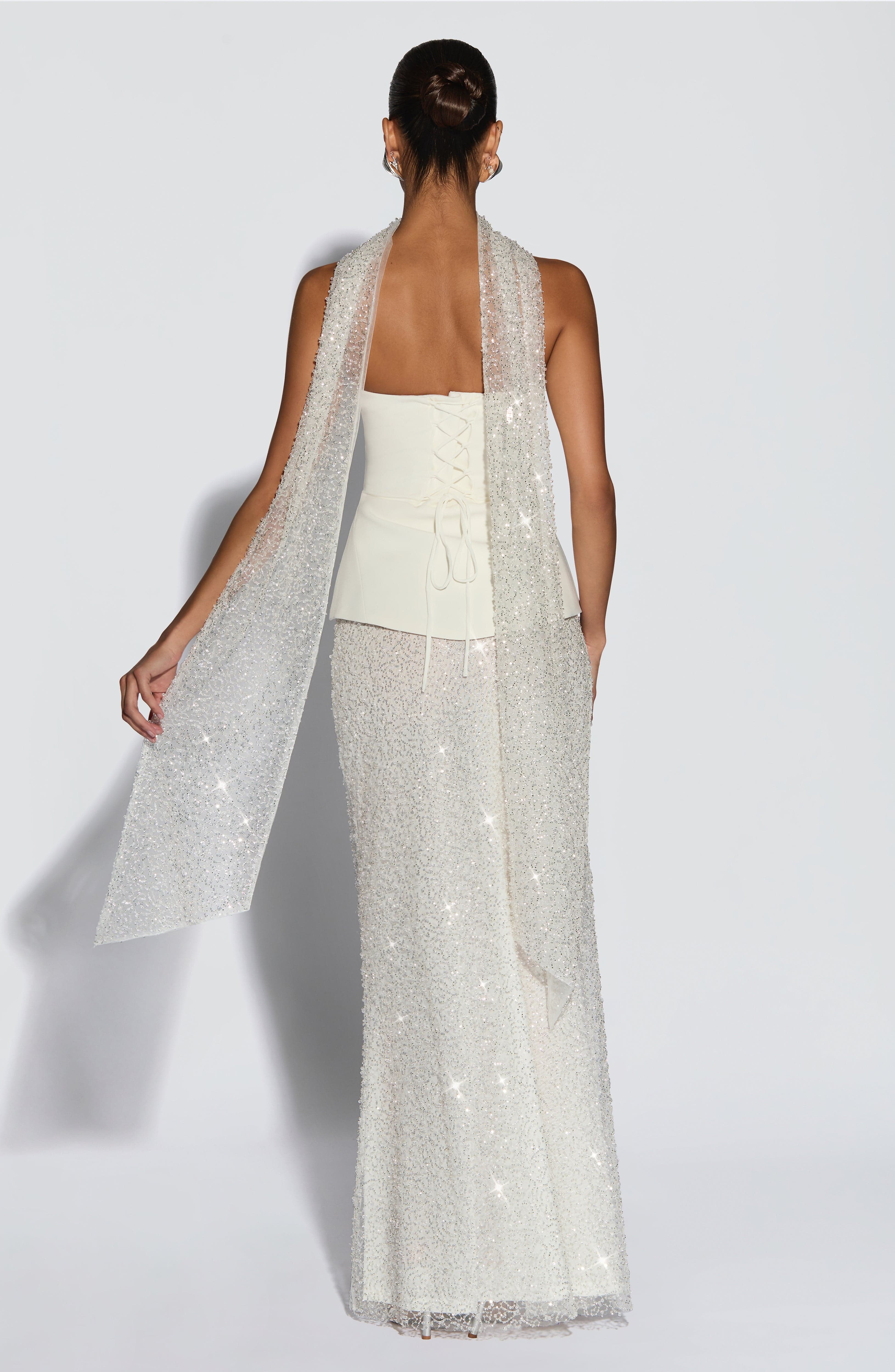 Allaire Maxi Skirt - Ivory Skirt Babyboo Fashion Premium Exclusive Design