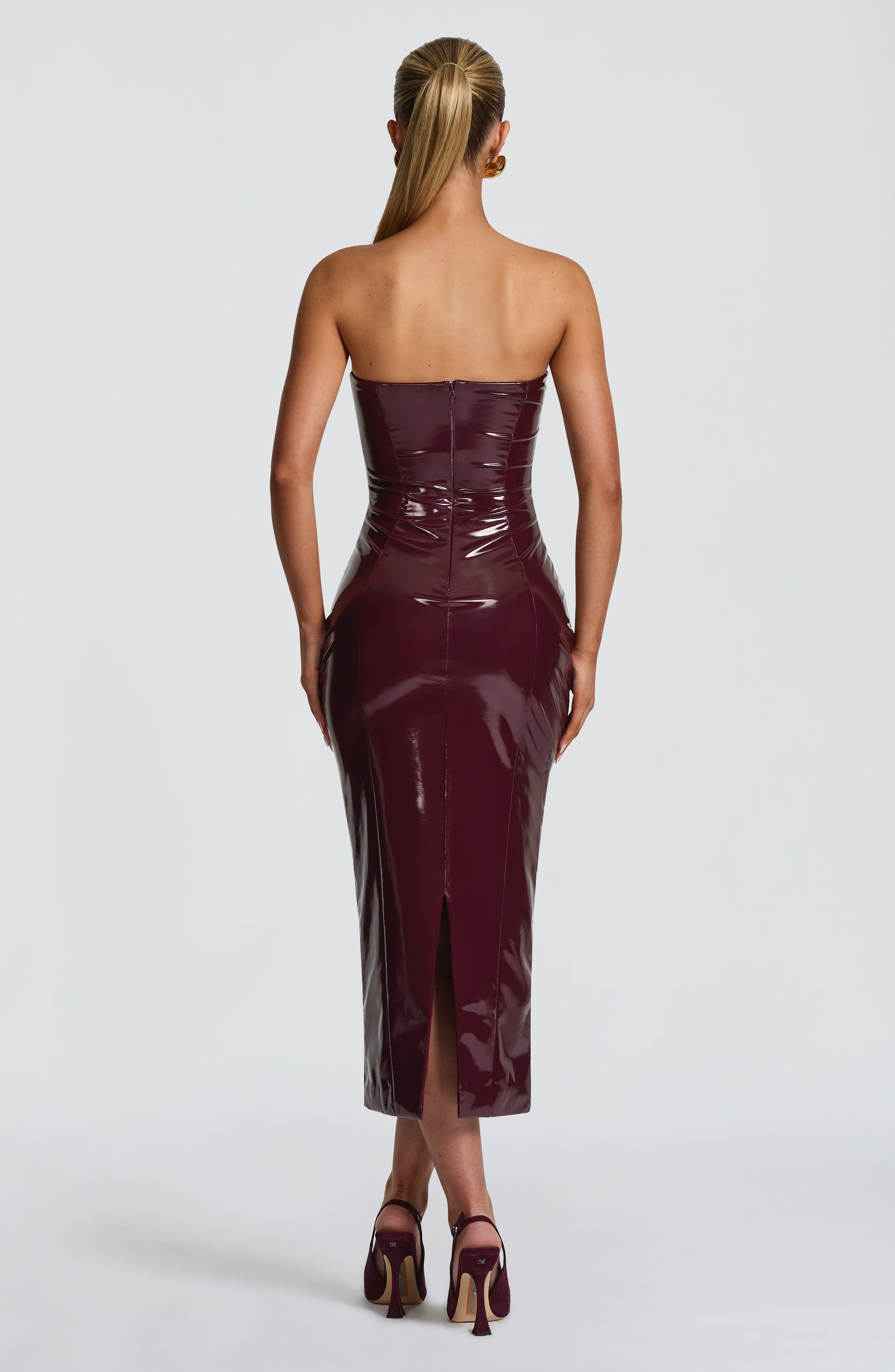 Amala Midi Dress - Cherry Lacquer Dress Babyboo Fashion Premium Exclusive Design