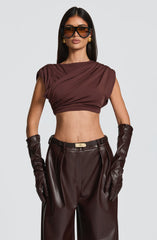 Amara Top - Plum Brown Tops Babyboo Fashion Premium Exclusive Design