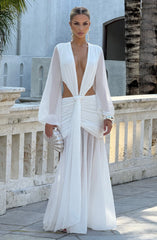 Andrina Maxi Dress - Ivory Dress Babyboo Fashion Premium Exclusive Design