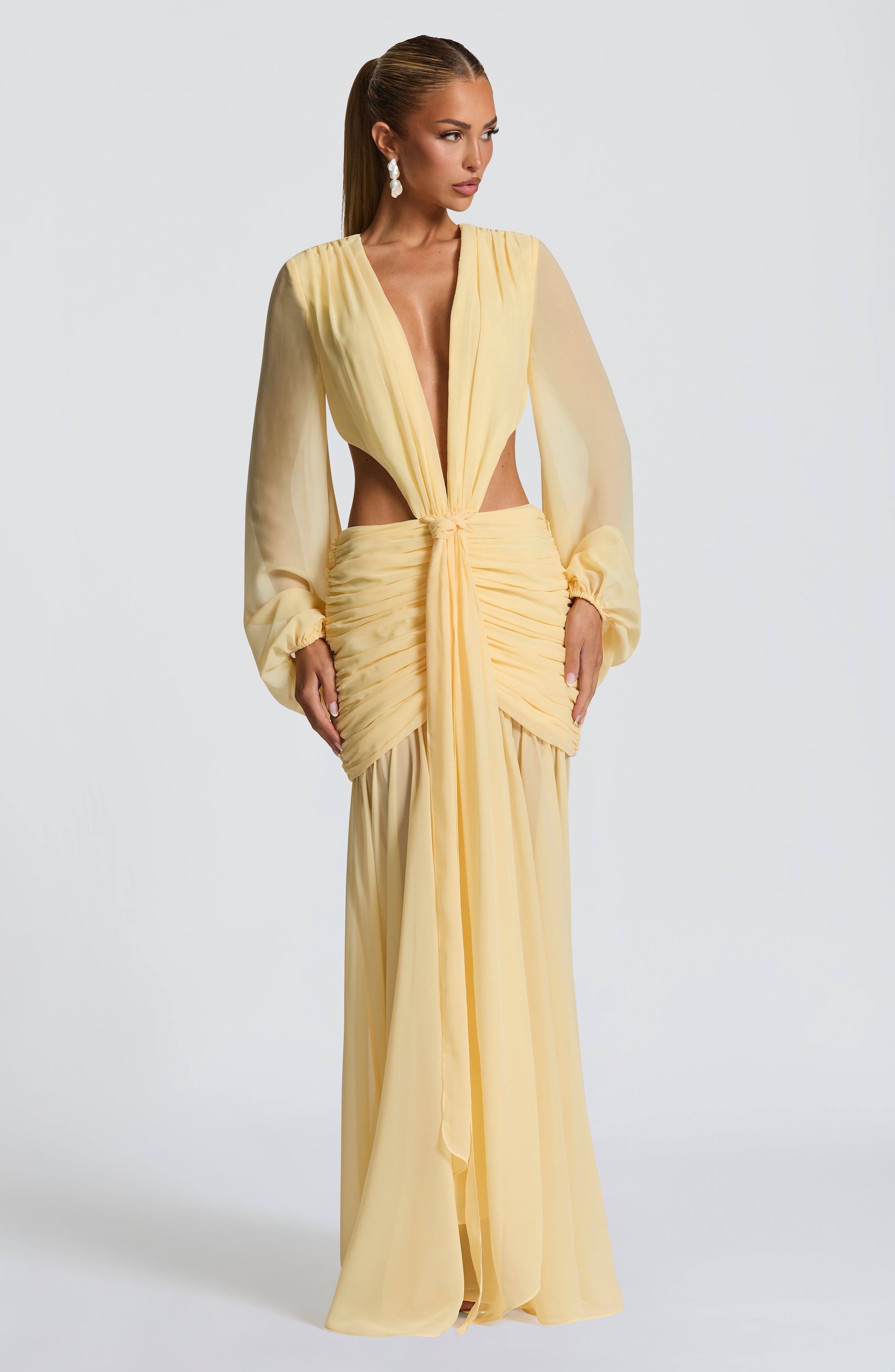 Andrina Maxi Dress - Lemon Dress Babyboo Fashion Premium Exclusive Design