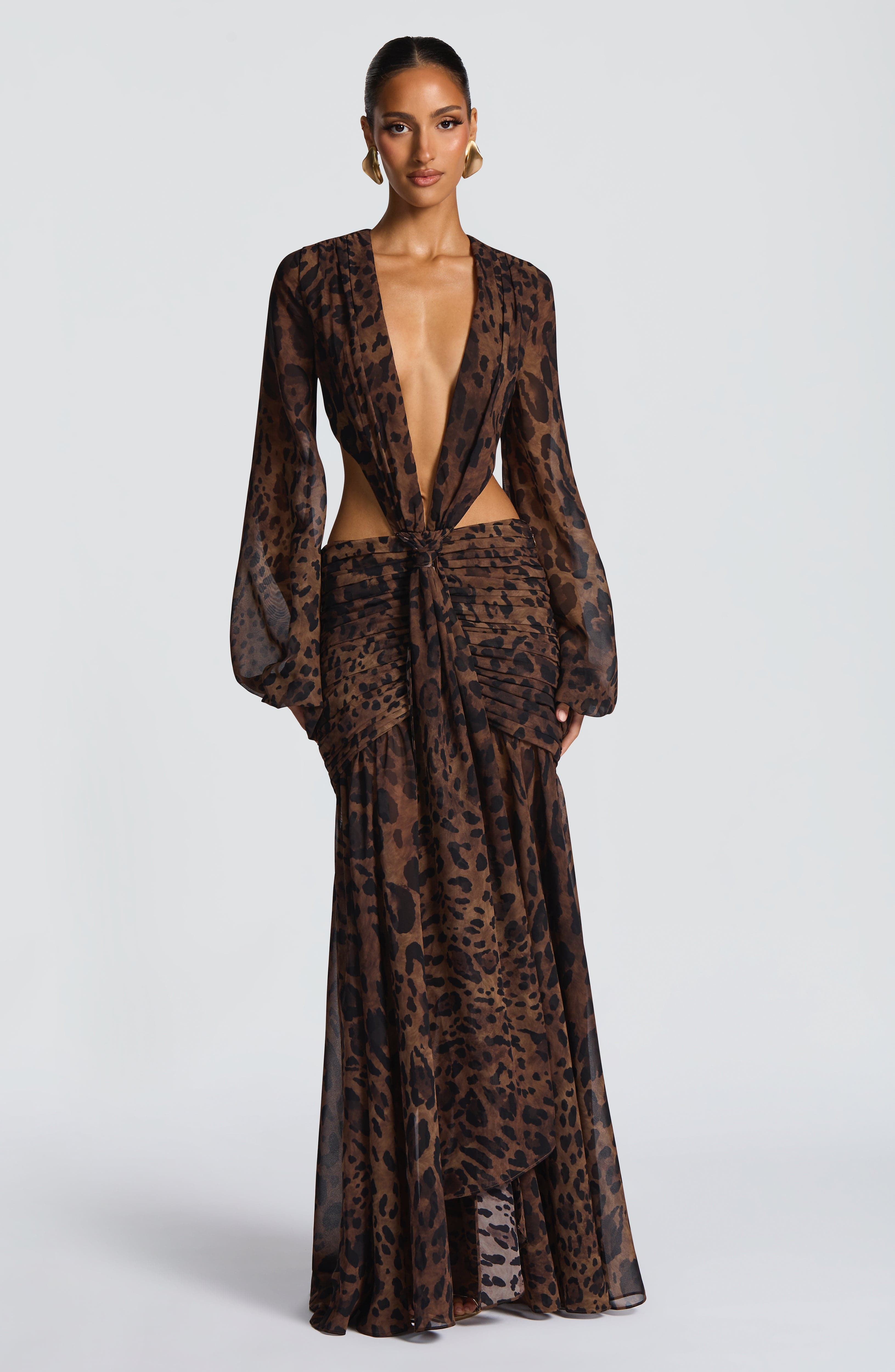 Andrina Maxi Dress - Leopard Print Dress Babyboo Fashion Premium Exclusive Design