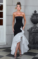 Angelina Maxi Dress - Black/White Dress XS Babyboo Fashion Premium Exclusive Design