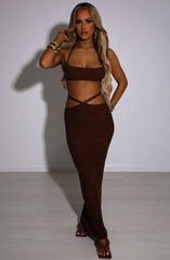 Aubery Maxi Skirt - Chocolate Babyboo Fashion Premium Exclusive Design