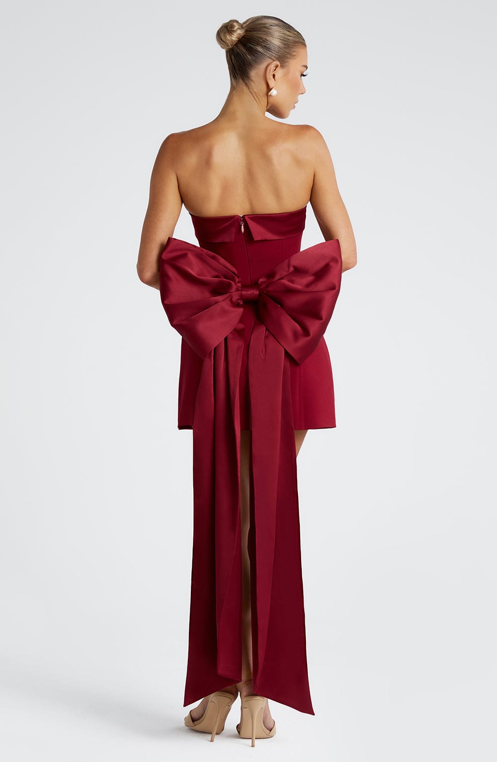 Barbara Mini Dress - Wine Dress Babyboo Fashion Premium Exclusive Design