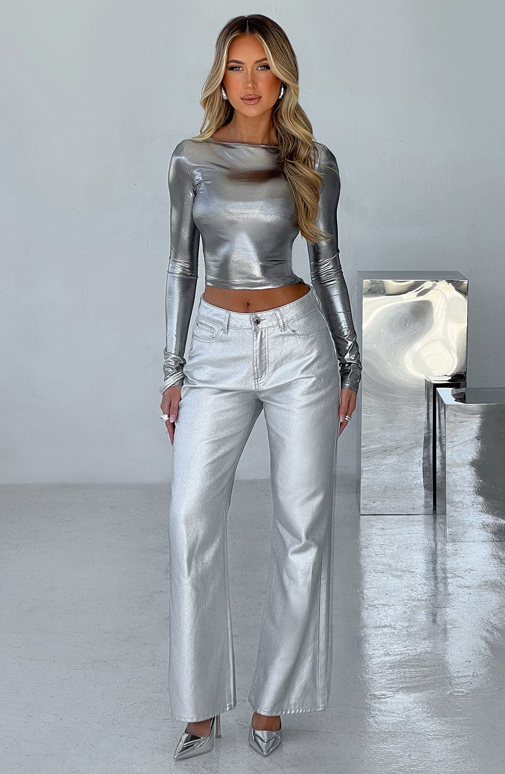 Cassidy Pant - Silver Pants Babyboo Fashion Premium Exclusive Design