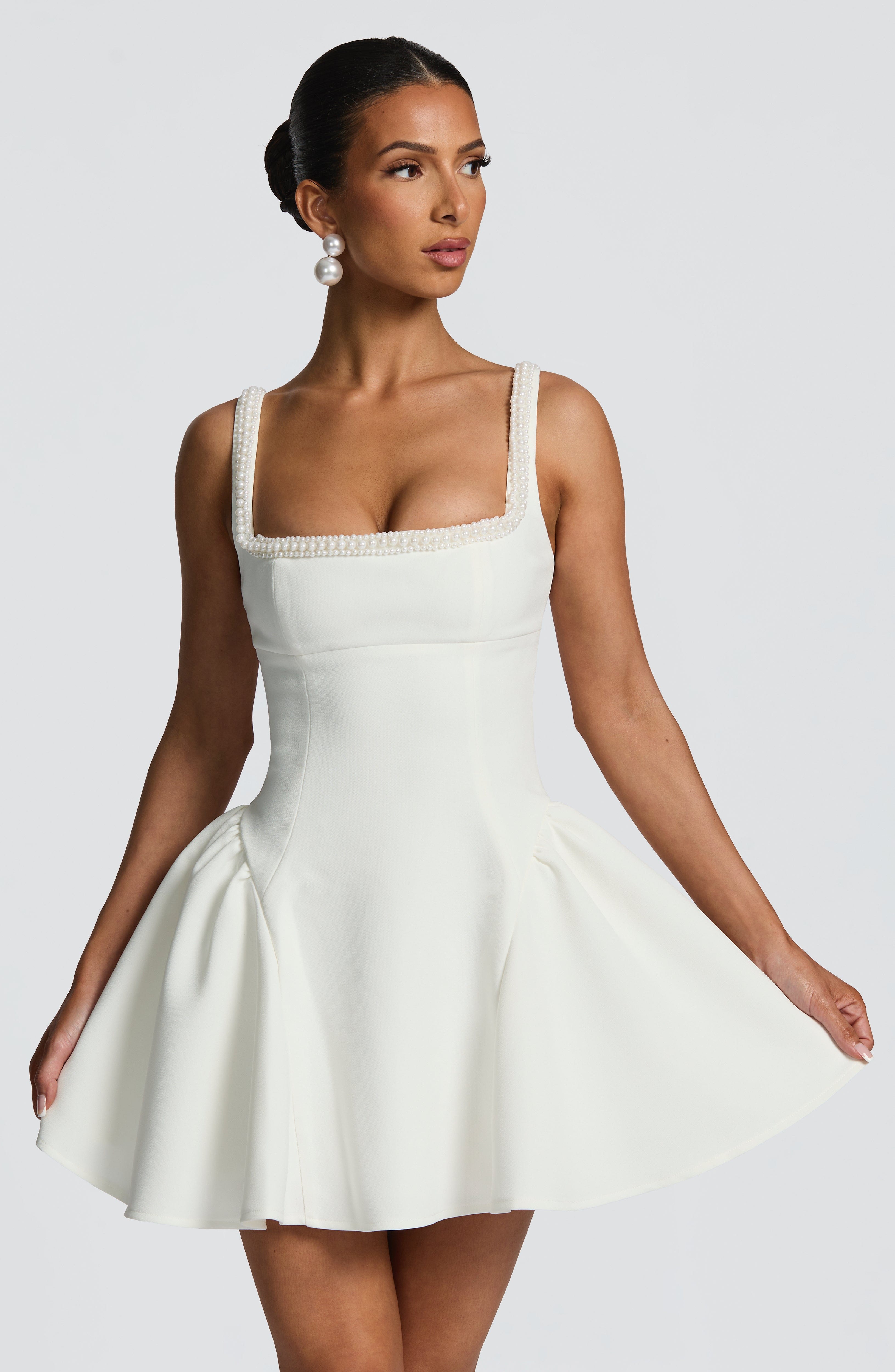 Christie Mini Dress - Ivory Dress Babyboo Fashion Premium Exclusive Design