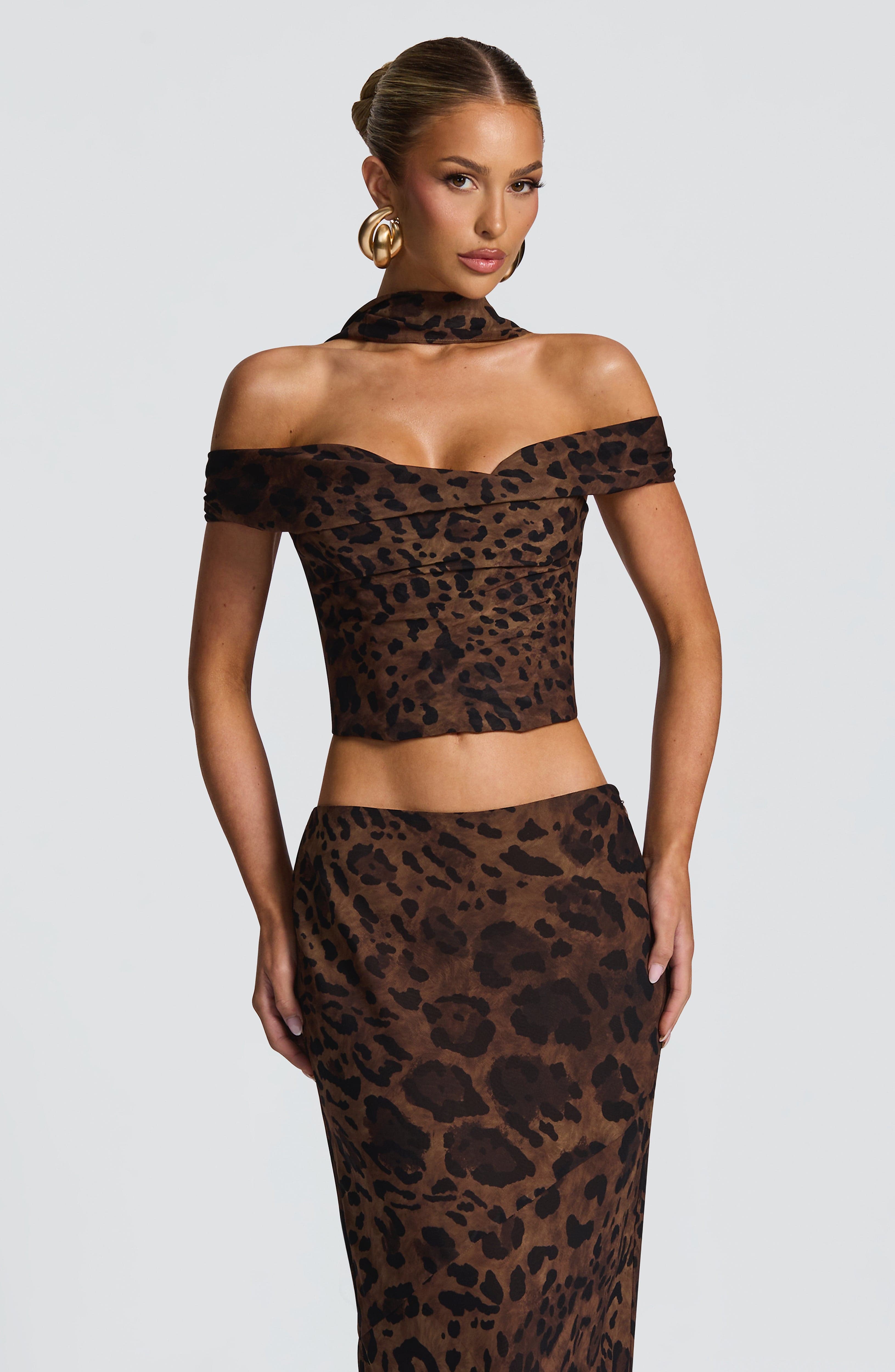 Chrysoula Top - Leopard Print Tops Babyboo Fashion Premium Exclusive Design