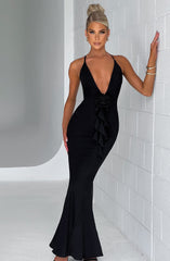 Constantina Maxi Dress - Black Dress Babyboo Fashion Premium Exclusive Design