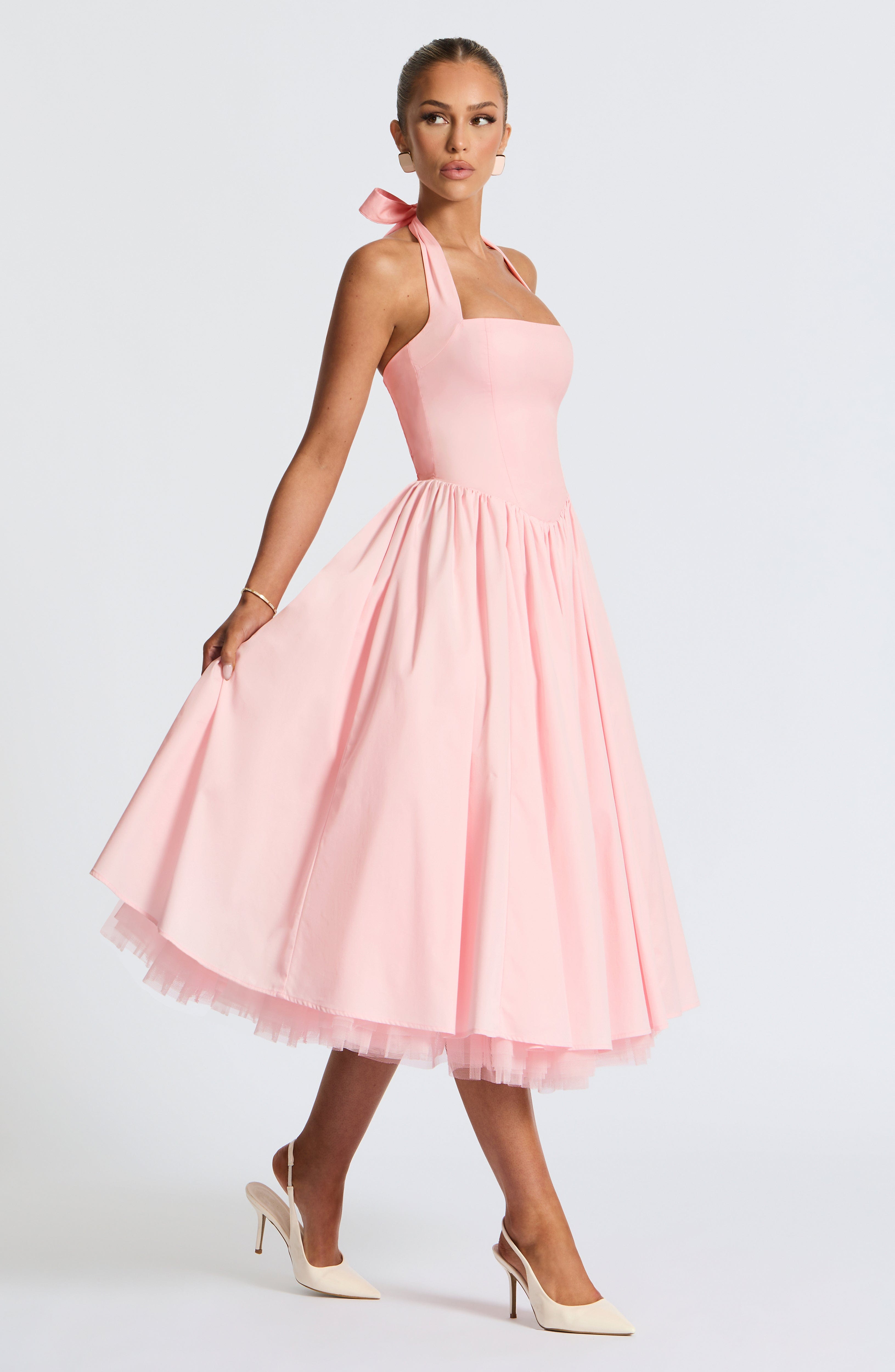 Cressida Midi Dress - Blush Dress Babyboo Fashion Premium Exclusive Design