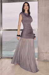 Demelza Maxi Dress - Charcoal Dress Babyboo Fashion Premium Exclusive Design