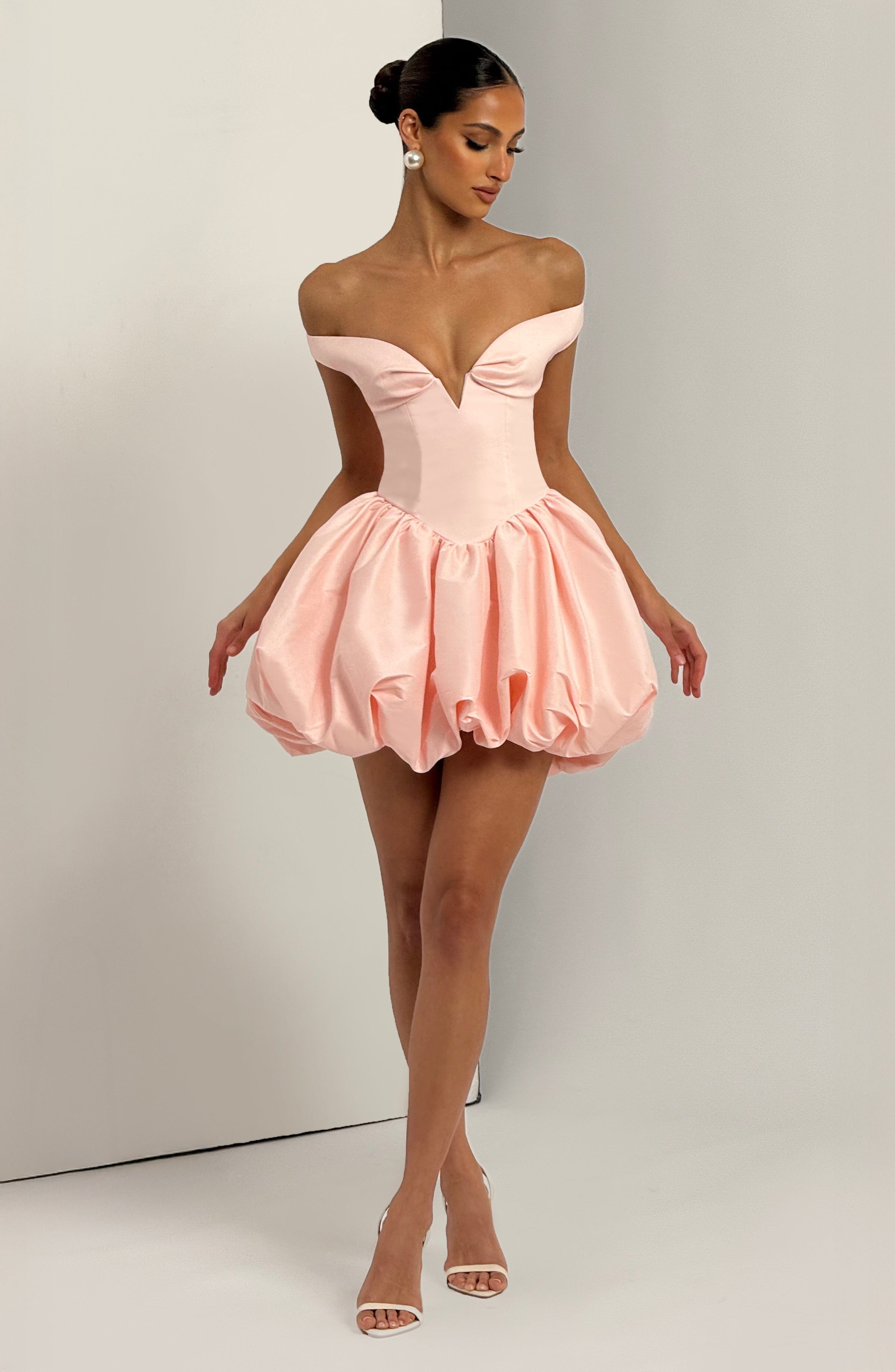 Eileen Mini Dress - Blush Dress Babyboo Fashion Premium Exclusive Design