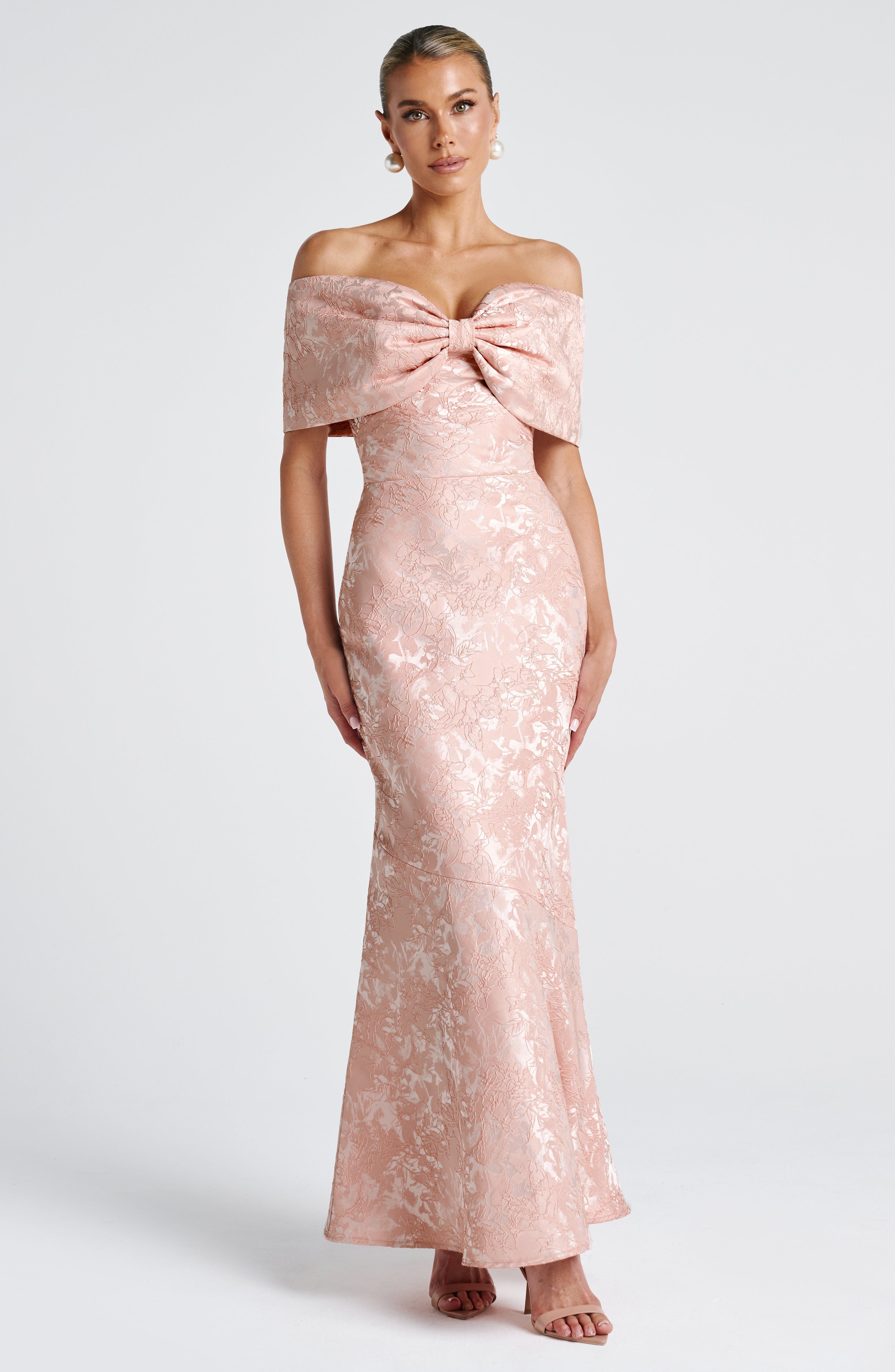 Emberly Maxi Dress - Soft Peach Dress Babyboo Fashion Premium Exclusive Design